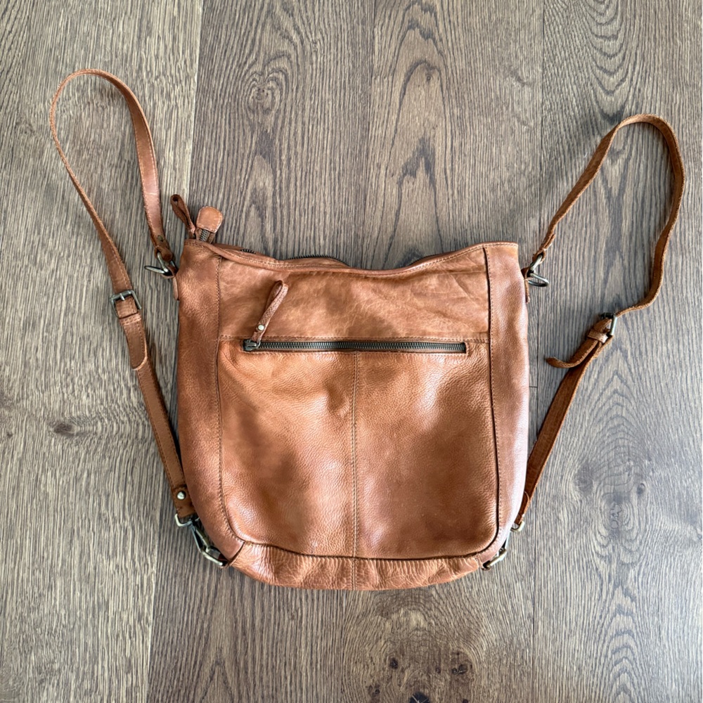 Elegant Brown Woven Leather Shoulder Bag - Picture 4 of 6